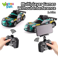 HKM-722515 2.4G Remote Control Racing Drift Car with FPV Camera and Lights for Kids