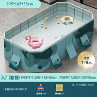 HKM-848339 Large Rectangular Above Ground Swimming Pool for Outdoor Use