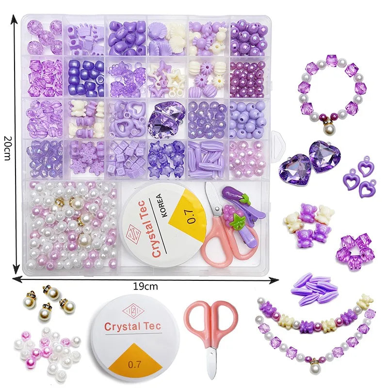HKM-754131 DIY Jewelry Making Kit with Mixed Clay and Letter Beads for Creative Projects