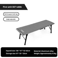 VTX-0912723 Folding Camping Table Ultra-Light Aluminum Alloy Portable Tactical Table for Picnic Hiking and Camping Use Trip
