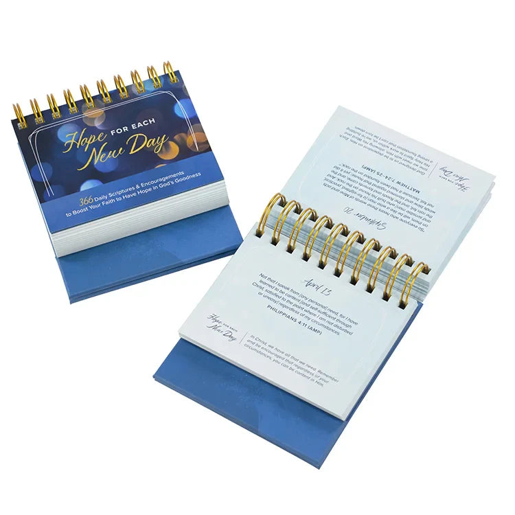 KTX-377491 Custom Printed Desk Calendar 2025 with Flip Design and Coil Binding