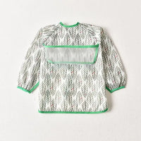 HKM-883923 100% Polyester Waterproof Meal Infant Long Sleeve Baby Bib Wholesale Washable