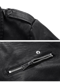 HKM-045459 Women's Short Leather Jacket New Korean Version PU Leather Motorcycle Jacket Stylish Women's Clothing Jacket Custom