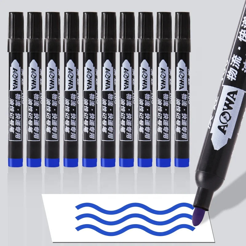 KTX-280339 Permanent Waterproof Marker Pen - Black, Blue, Red - Non-toxic Ink for Versatile Use