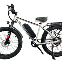 US Warehouse Stock 1000W 26'' Fat Tire E-bike, 48V 7 Speed Electric Bicycle with Front Suspension, Ready to Ship