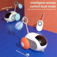 HKM-472723 Smart Interactive Cat Toy Car with Remote Control - Automatic Rolling Ball for Indoor Pets