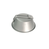 Ti-King 99.6% Pure Titanium Sierra Bowl Pot With Lid Folding Handle for Camping Hiking