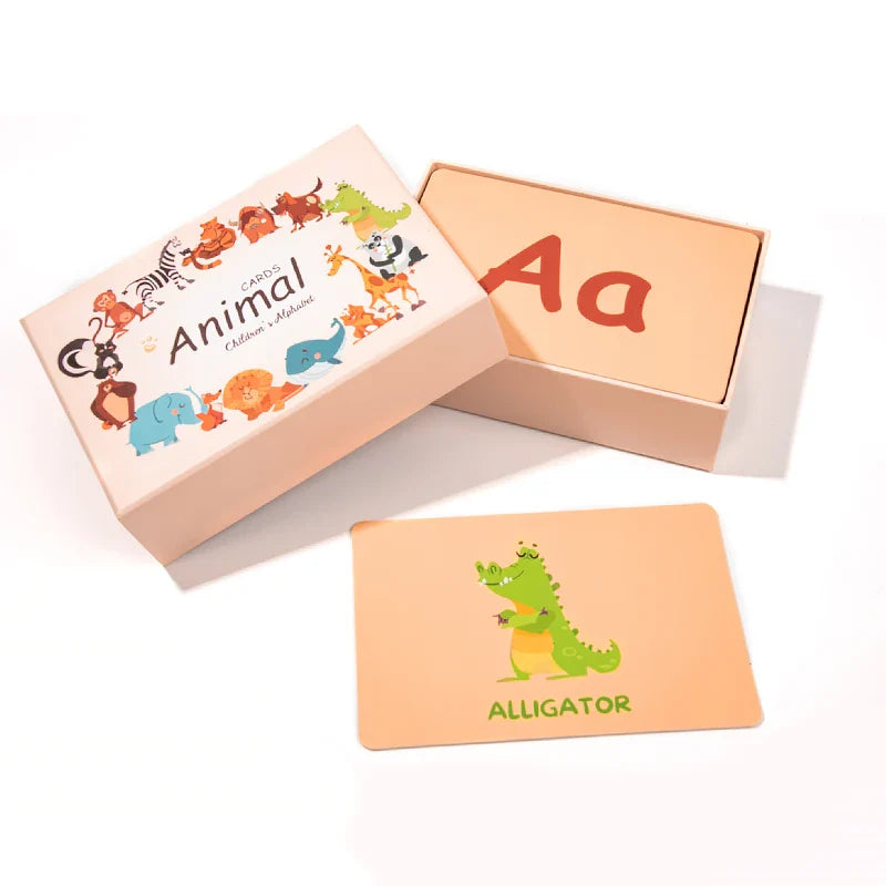 KTX-424915 3D Educational Literacy Flash Cards for Early English Learning in Children