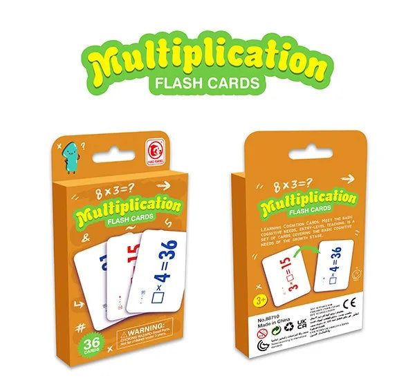 HKM-905619 Early Learning Math Educational Cards - 36 Piece Set for Kids