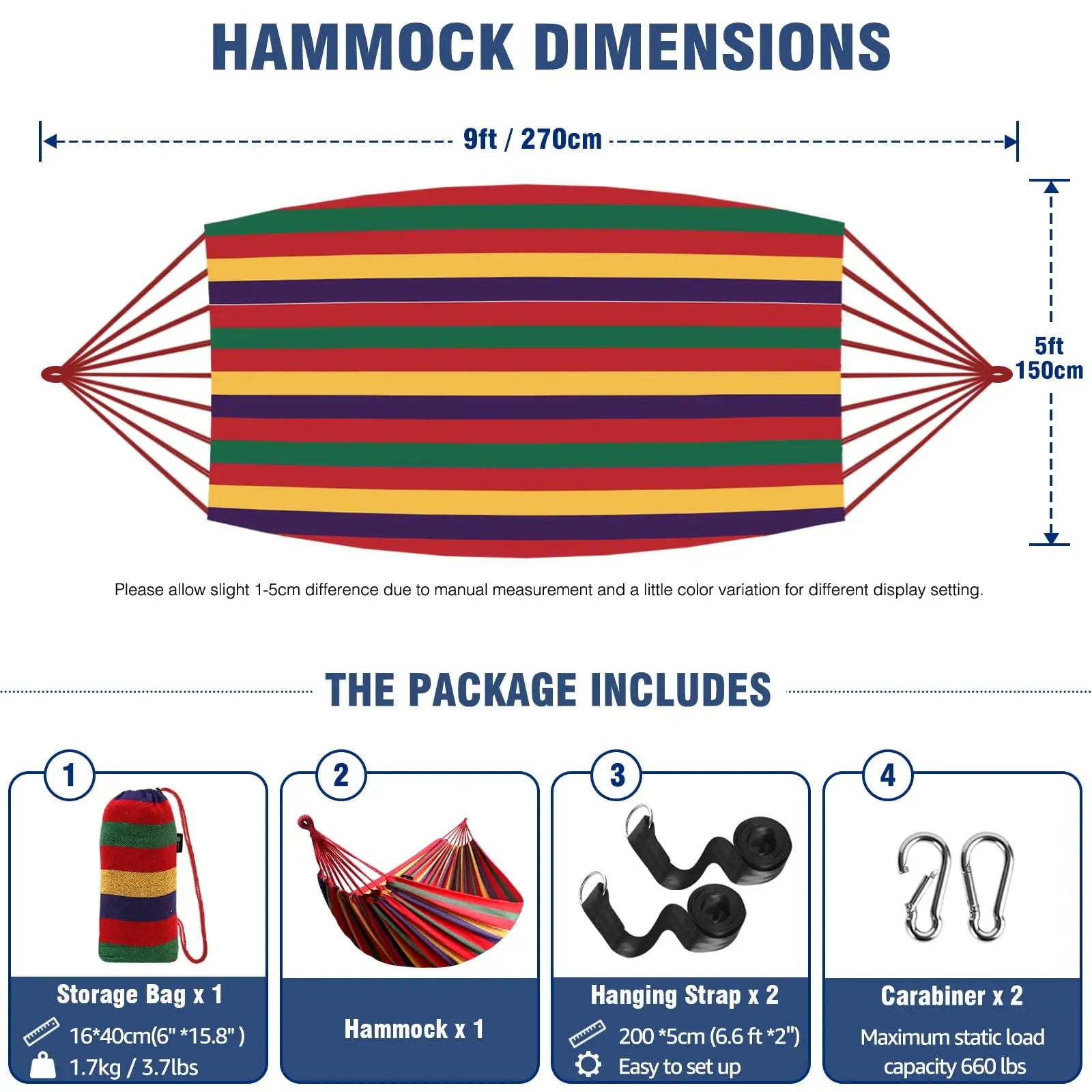 HKM-257363 Portable Hammock for Camping - Durable Single/Double Parachute Design for Outdoor Travel
