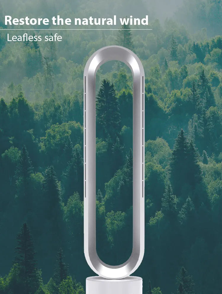 KTX-082323 Electric Bladeless Oscillating Tower Fan with Natural Wind Circulation for Home Use