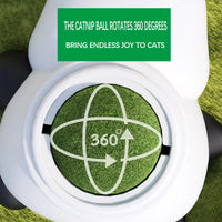 HKM-734867 Catnip Whirling Ball Toy with Catgrass for Teething and Oral Care