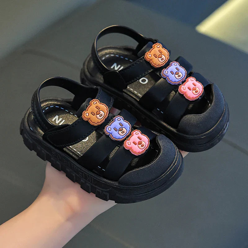 HKM-755155 Comfortable Design New Cute Kids' Sandals Summer Soft Sole Slippers Lightweight Fashion Flat Casual Sandals