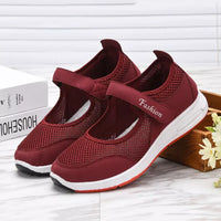 HKM-770963 Casual Soft Sold Running Fitness Women Flat Shoes Durable Anti-slip Anti-odor Outdoor Sport Sneakers Shoes