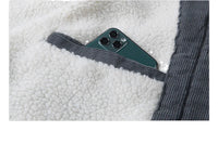 HKM-685011 Winter Jackets Lamb Down Casual Work Clothes Thickened Plush Cotton Corduroy Jackets Baseball Camping Sports Men's Coats