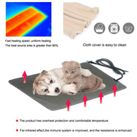 HKM-652371 Waterproof Anti-Bite Pet Heating Pad with Thermostat and Timer, Available in Multiple Sizes
