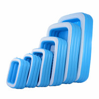 HKM-372627 Inflatable Above Ground Rectangle Swimming Pool for Family Outdoor Use in Various Sizes