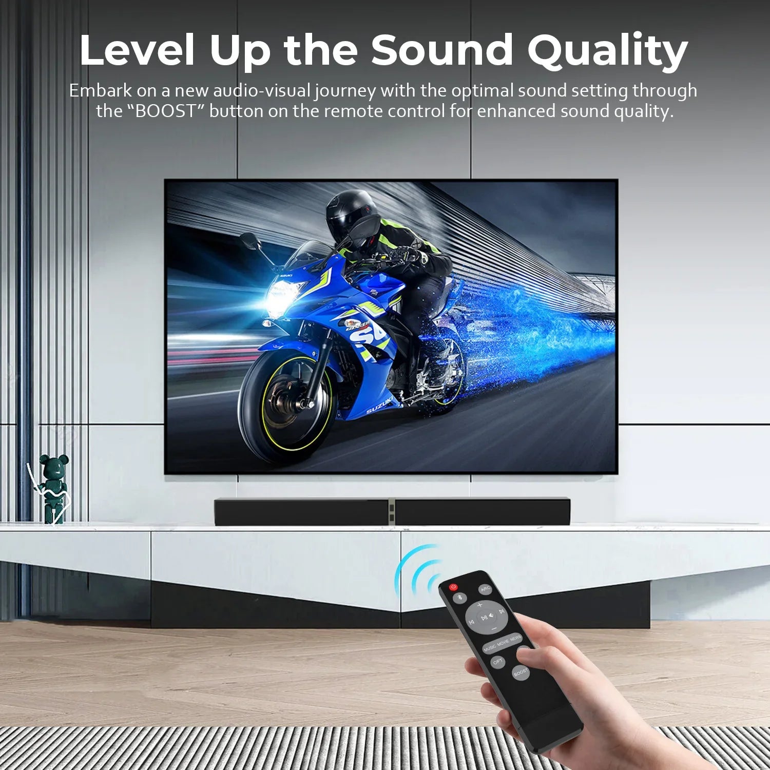 KTX-172691 Wireless Bluetooth Sound Bar for TV with Remote Control and ARC/Optical Connection