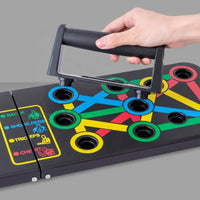 HKM-534163 Multifunctional Foldable Push Up Board with 14-in-1 Exercise Features for Home Gym Fitness