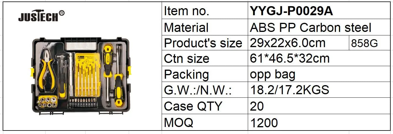 KTX-657491 29-Piece Home Tool Kit for DIY and Repairs, Portable and Versatile Tool Set