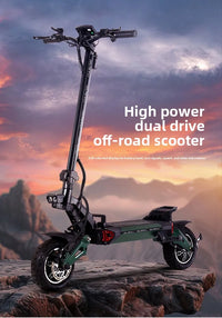 HKM-8033875 Electric Scooter 1200W Motor 60V 15.6Ah Battery 31 Mile Range 11-Inch Tires Disc Brakes Foldable Dual Suspension