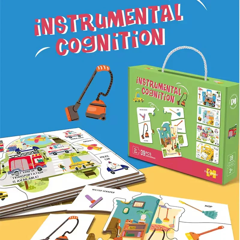 HKM-741779 3D Jigsaw Puzzle Music Box DIY Educational Toy for Children, Cognitive Development