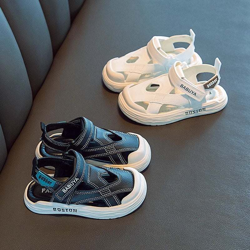 HKM-312211 Factory Casual Children's Shoes Summer New Fashion Sandals Trendy Buckle Sandals With Thick Soft Sole Beach Breathable Kids