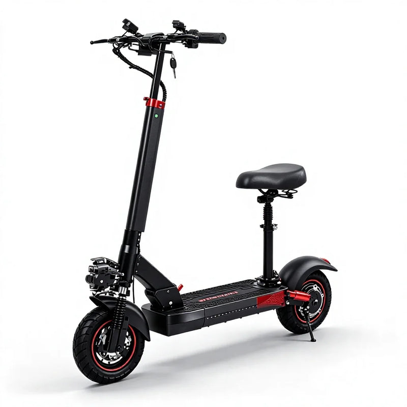Fat Tire Electric Scooter for Adults Foldable Design Dual Motors Waterproof Lithium Battery 1200W Motor up 50km/h 30-40km Range