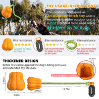 HKM-635411 Indestructible Pumpkin Shaped Rubber Dog Chew Toy for Aggressive Chewers