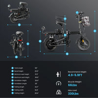 HKM-3882451 Adult Electric Bicycle Powered by 250W Motor, 20 MPH Top Speed, 36V System and 36V 9.0Ah Battery for Daily Commuting