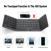 HKM-330195 Portable Mini Foldable Wireless Keyboard with Touchpad for Windows, Android, iOS Devices