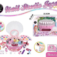 HKM-817363 Kids Nail Polish Machine Set - Creative Nail Art Salon for Girls Ages 2-14