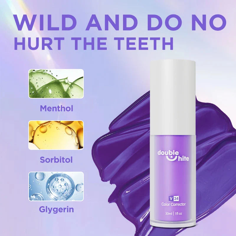 HKM-602451 V34 Purple Teeth Whitening Essence with Mint Flavor for Professional Results