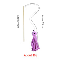 HKM-948435 Interactive Cat Teaser Wand Toy with Plush and Ribbon, 40cm