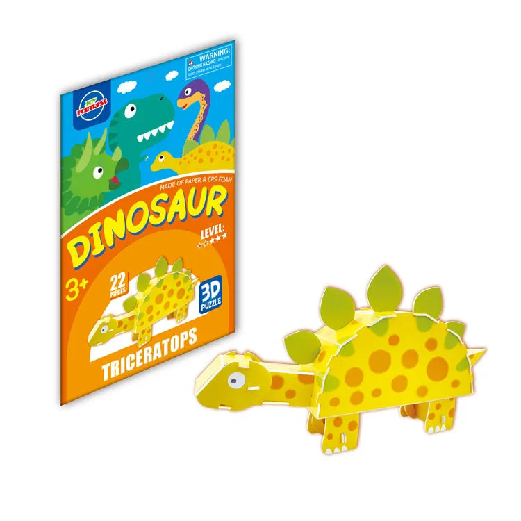 KTX-884819 3D Cardboard Animal Model Puzzle - DIY Educational Early Learning Toy for Creative Play