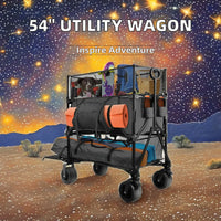 HKM-157907 Collapsible Stainless Steel Sports Wagon for Outdoor Utility and Travel