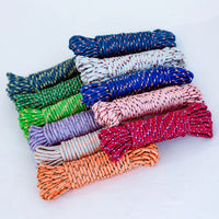 HKM-731923 6mm Durable Lightweight Braided Rope for Outdoor Camping - Eco-Friendly Polyester, Various Colours Available