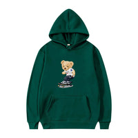 HKM-489555 Customized Men's Bear Sweatshirt Autumn and Winter Hooded Fashion Pullover Sweatshirt Sports Casual Printed Peplum Jacket