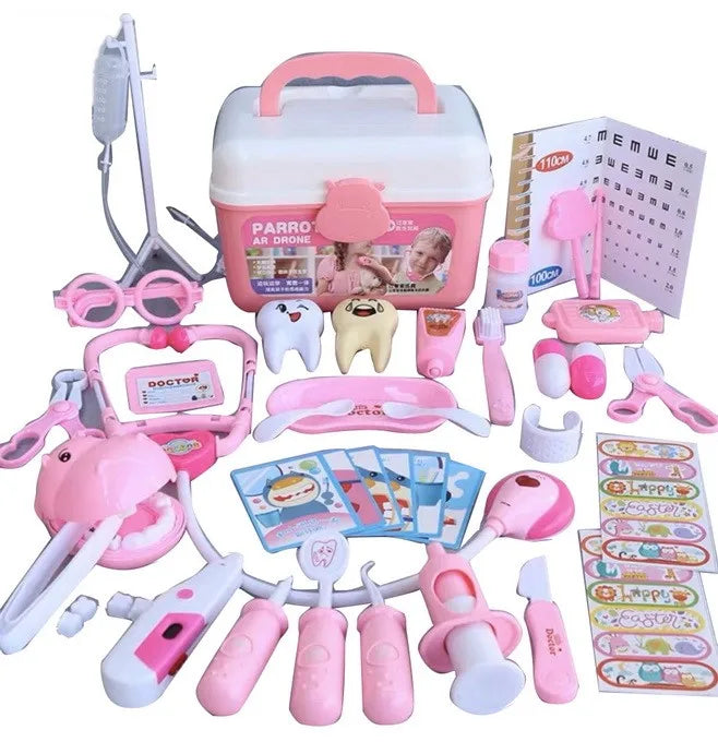 HKM-360915 Educational Doctor Role Play Set for Kids - 38PCS Medical Kit with Plastic Toys