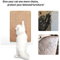 HKM-324691 Natural Sisal Cat Scratching Mat for Cats - Durable Paw Scratch Surface