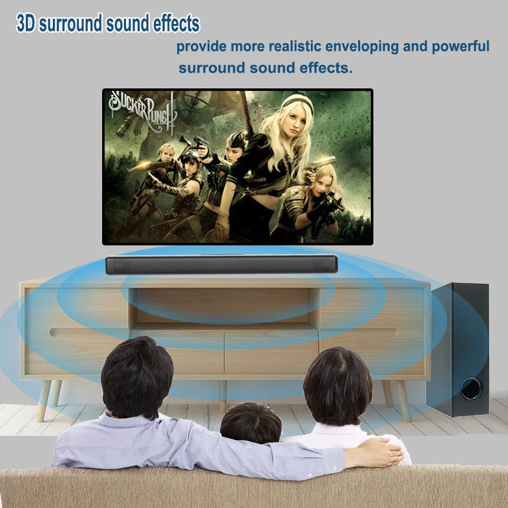 KTX-402067 100W Sound Bar with Subwoofer for Home Theatre System Compatibility with TV