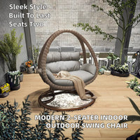 Modern Design Indoor Outdoor Rocking Swing Bird's Nest Balcony Hammock Chair 2-Seater Outdoor Furniture Hanging Basket Swing
