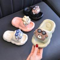 HKM-853459 Lovely Kids' 3D Cartoon EVA Beach Sandals Anti-Slip Soft Sole Summer Slippers Cute and Comfortable Indoor-Outdoor Slides