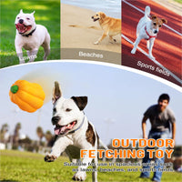HKM-635411 Indestructible Pumpkin Shaped Rubber Dog Chew Toy for Aggressive Chewers