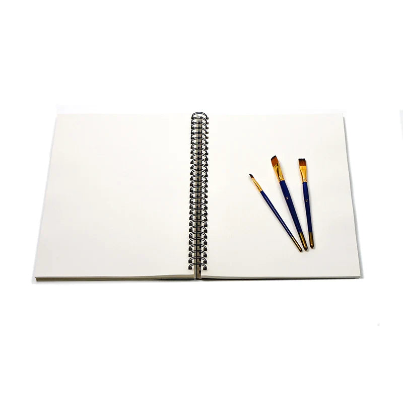 KTX-830483 Custom Hardcover Spiral Sketchbook - A3, A4, A5, 60 Sheets, 160gsm Thick Paper, Kraft Cover