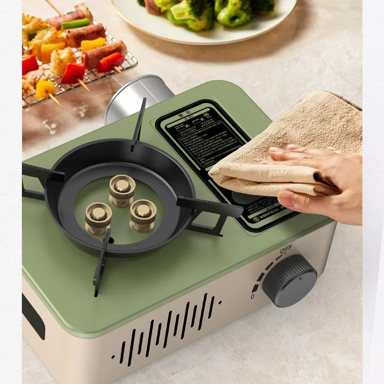 HKM-962451 Windproof Outdoor Propane Gas Stove with 3200W Firepower for Camping and Picnics