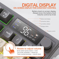 HKM-166355 Wireless 100-Key Mechanical Feel Keypad with Battery Level Display and Type-C Rechargeable 2000mAh, BT-Compatible