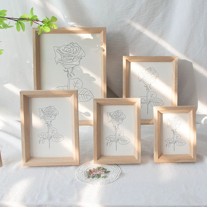 KTX-407699 Handmade Wooden Photo Frame - Custom Size, Environmentally Friendly Materials