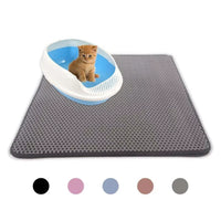 HKM-848979 Eco-Friendly Double Layer Waterproof Cat Litter Mat with Detachable EVA Design