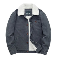 HKM-685011 Winter Jackets Lamb Down Casual Work Clothes Thickened Plush Cotton Corduroy Jackets Baseball Camping Sports Men's Coats